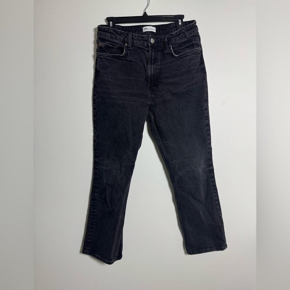 Zara Dark Wash Mid Rise Straight Leg Jeans Women’s Size 10